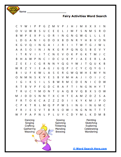 Fairy Fun Word Search