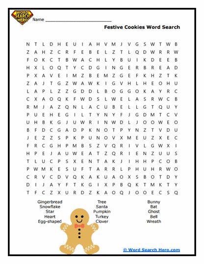 Festive Treats Word Search