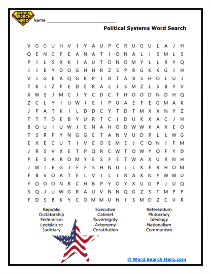 Government Guide Word Search