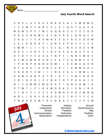 U.S. History Word Searches