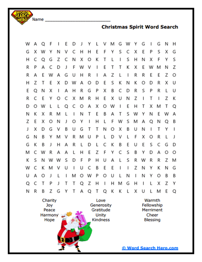 National Observances Word Searches
