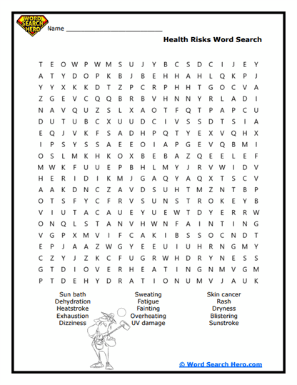 Heat Hazards Word Search