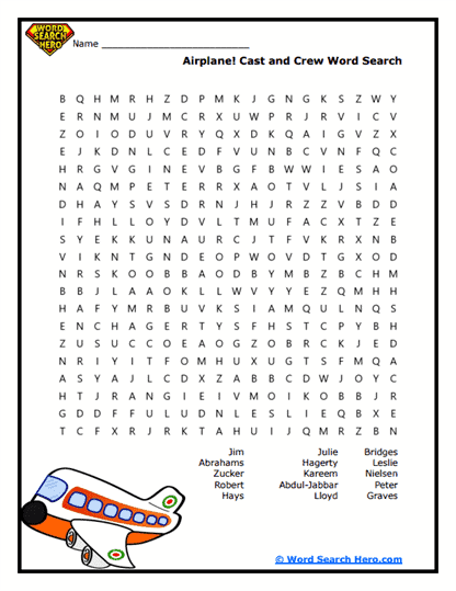Comedy Movie Word Searches