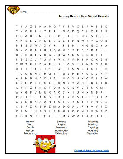 Honey Makers Word Search