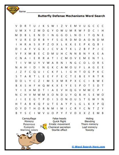 Velvet Wing Shields Word Search