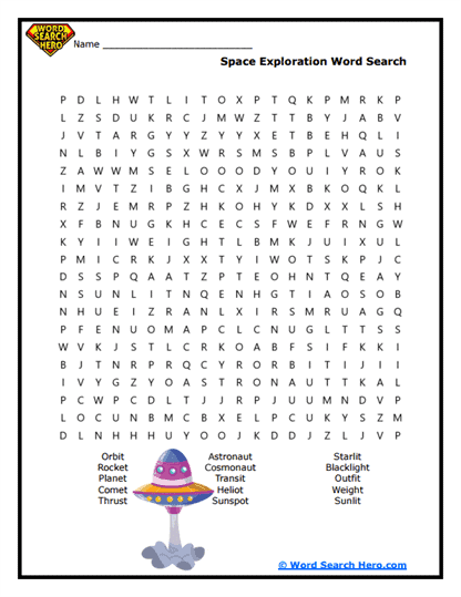 Cosmic Adventure Word Search