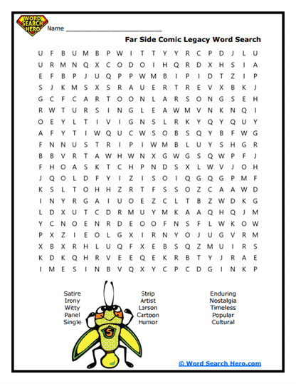 Comic Classics Word Search