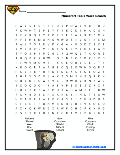 Tool Time Word Search