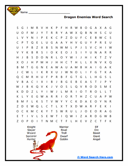 Fierce Foes Word Search