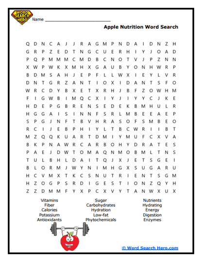 Apple Fuel Word Search