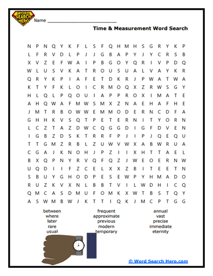 Character Counts Word Search