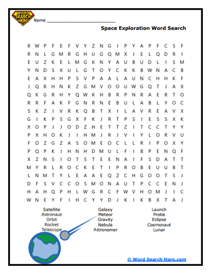 Space Explorer Word Search