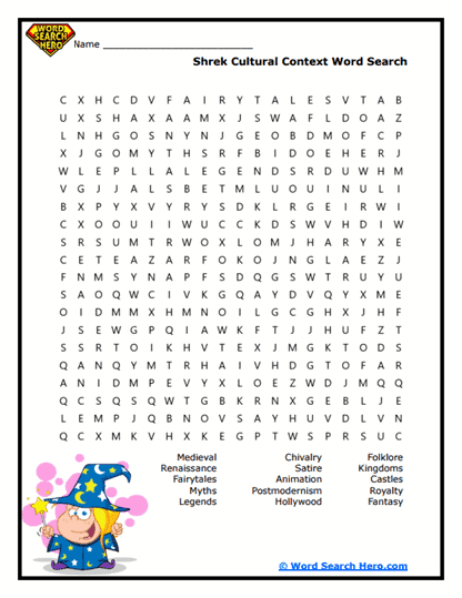 Animated Movie Word Searches