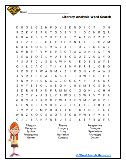 Story Elements Word Search