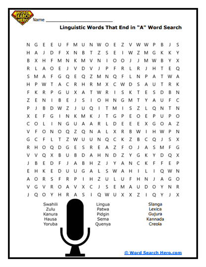 Linguistic Links Word Search