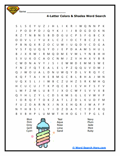 Color Craze Word Search