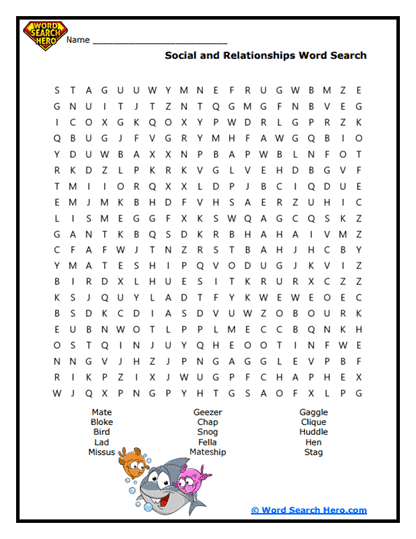 Social Circles Word Search