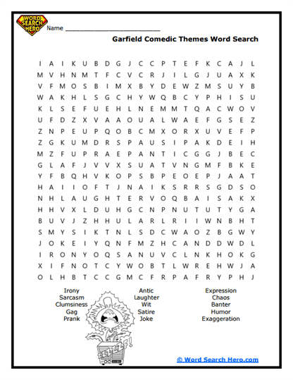 Funny Themes Word Search