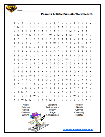 Artistic Expressions Word Search