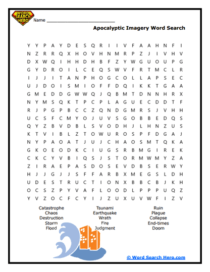 Apocalyptic Imagery Word Search