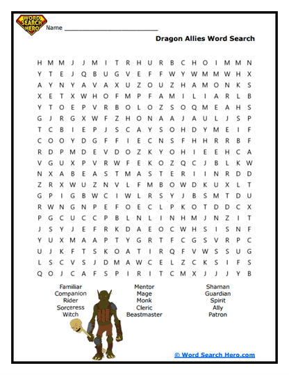 Loyal Companions Word Search