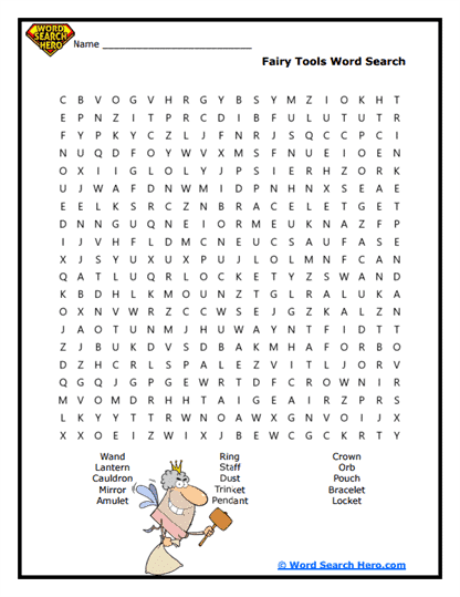 Enchanted Tools Word Search