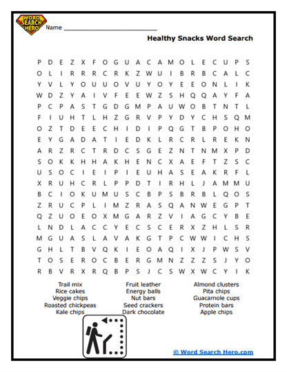 Snack Attack Word Search