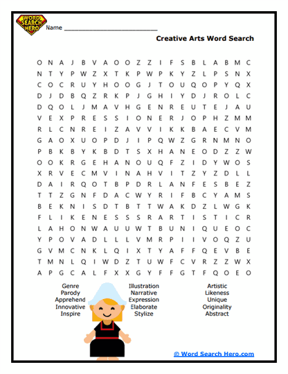 Creative Canvas Word Search