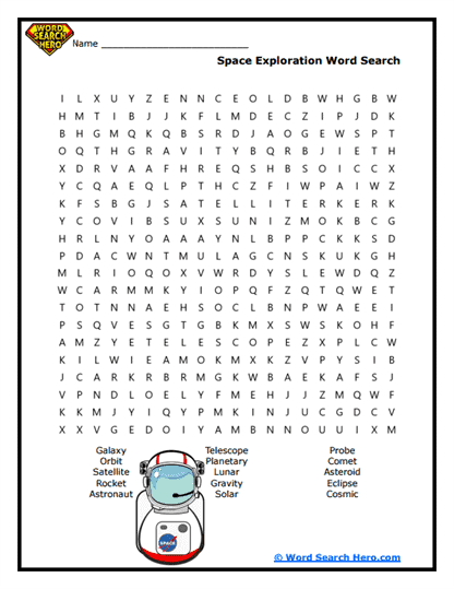 Cosmic Quest Word Search