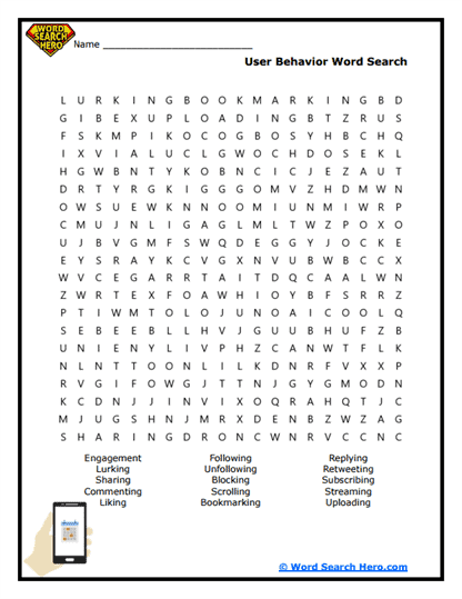 Digital Habits Word Search