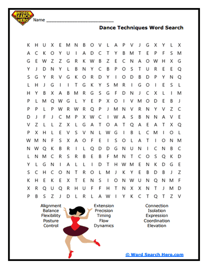 Dancing Word Searches