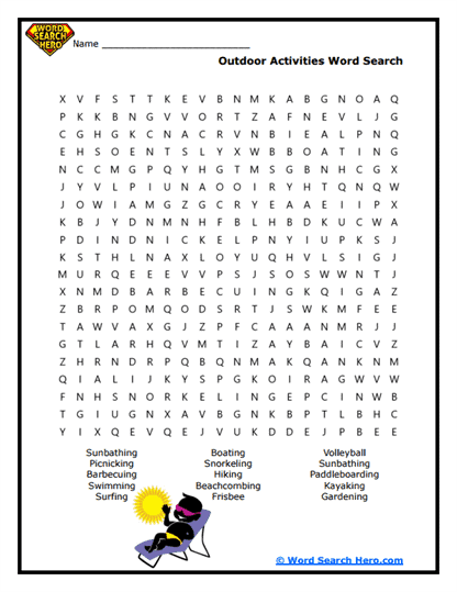 Summer Fun Word Search