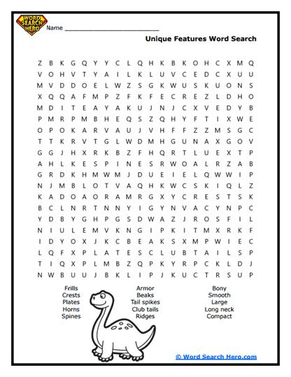 Special Traits Word Search