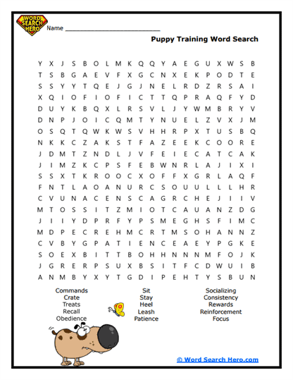 Smart Pups Word Search