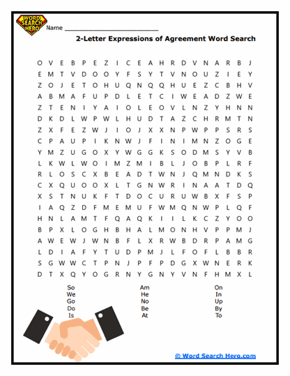 Agreement Explorer Word Search