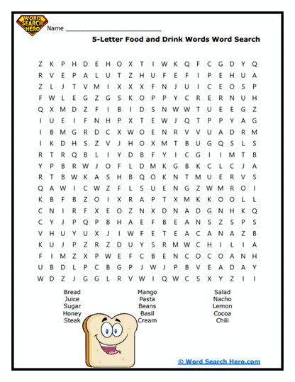 Tasty Terms Word Search