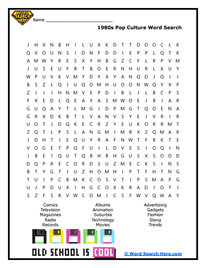 Retro Revival Word Search