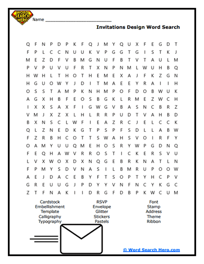 Invitation Magic Word Search