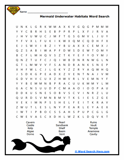 Hidden Depths Word Search