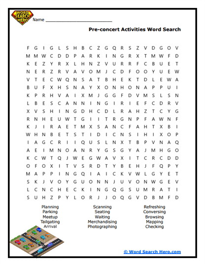 Concert Prep Word Search