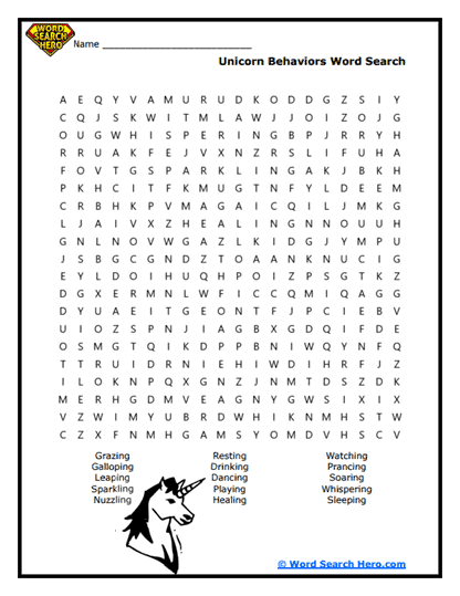 Mystical Habitats Word Search