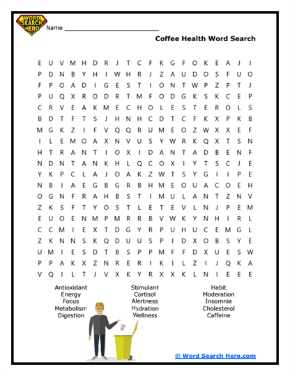 Coffee & Health Word Search