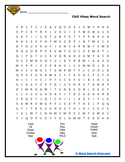 Chill Words Word Search