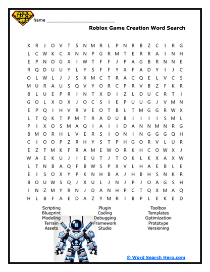 Game Builder Word Search