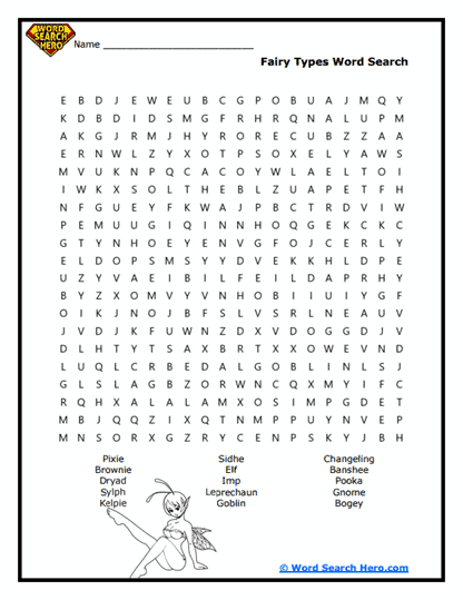 Fabled Folk Word Search