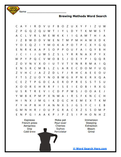 Brewing Basics Word Search