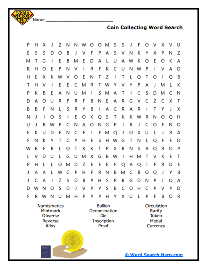 Coin Quest Word Search