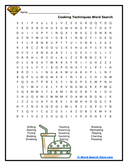 Cooking Craze Word Search