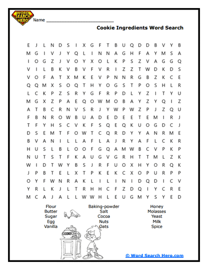 Baking Basics Word Search