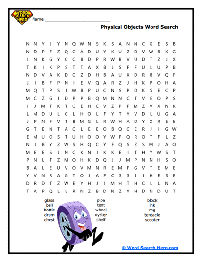 Object Hunt Word Search